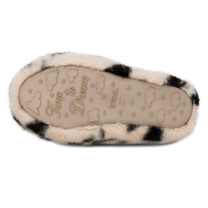 totes toasties® Ladies Novelty Faux Fur Slippers Dalmatian Extra Image 6